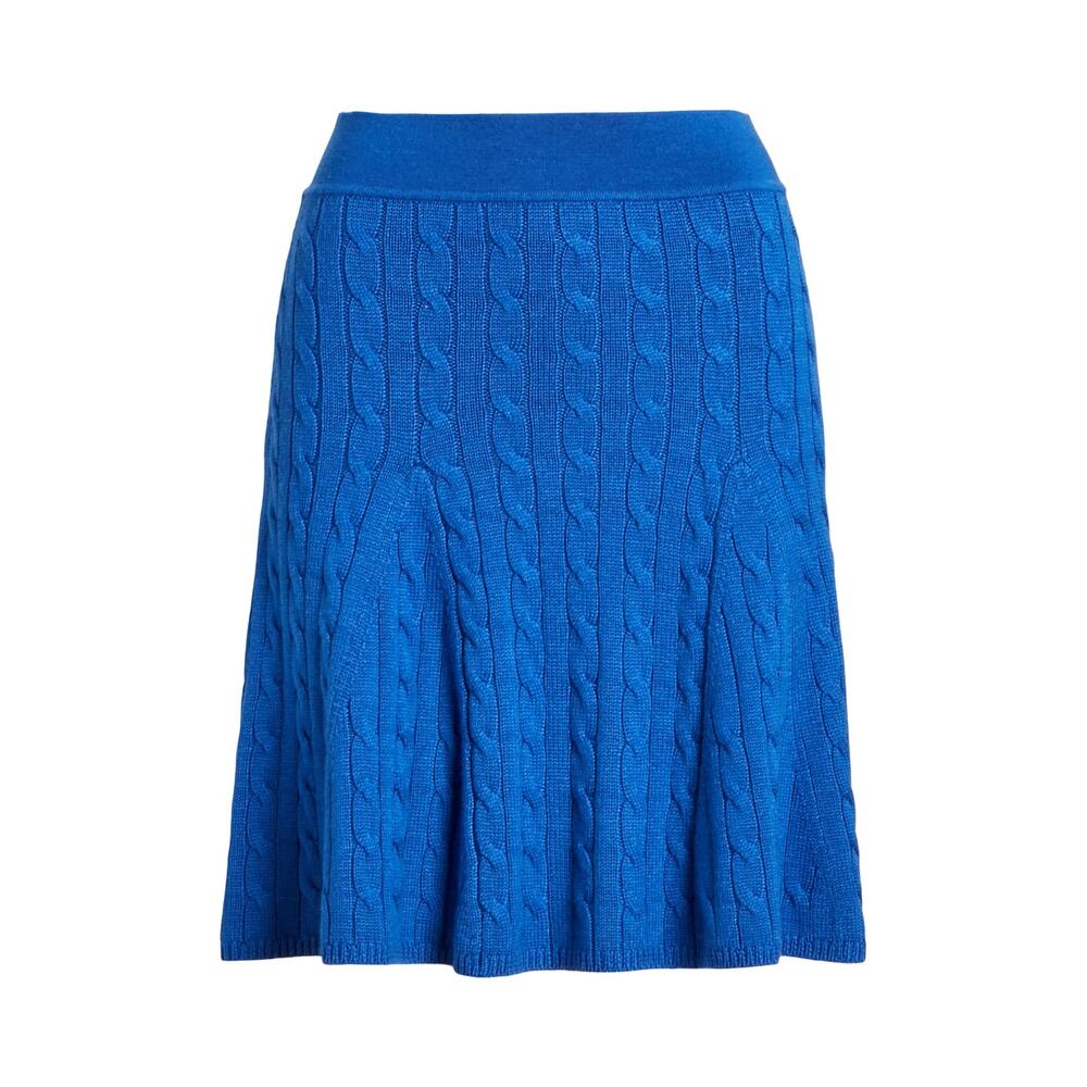 Polo Ralph Lauren Cable Knit Wool Cashmere Skirt New
